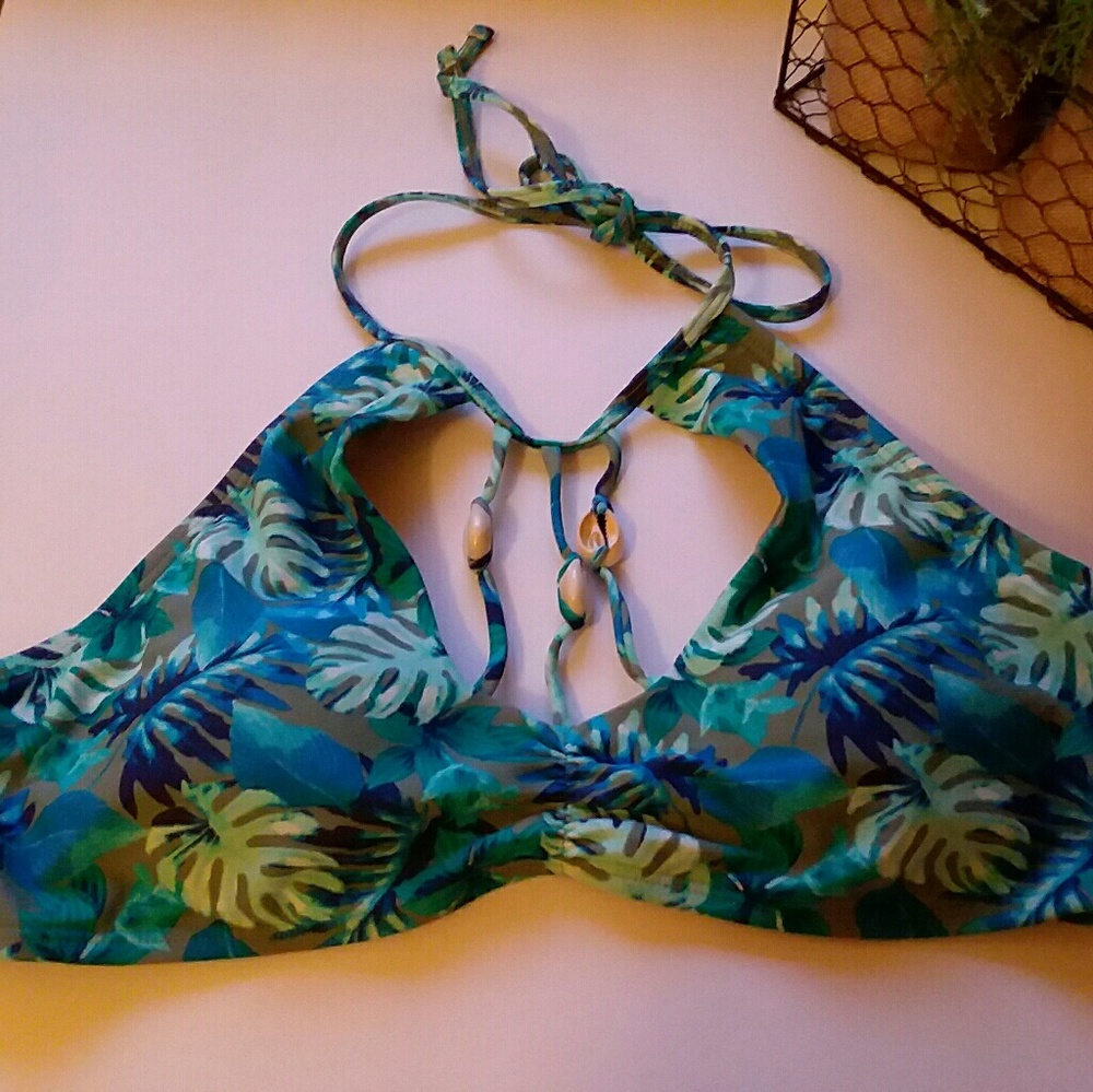 New Palm Magic High Neck Swimsuit Top (top only)